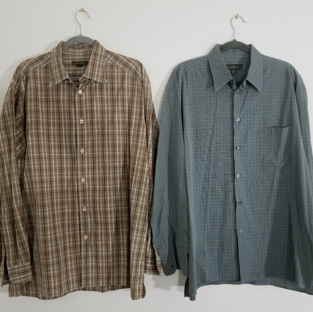 Ermenegildo Zegna (lot of 2)Plaid L/S.Dress/Casual